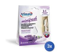 3x Ariasana Minifresh sacchetti usa e getta profumati 50g controllo umidità