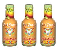 3X Arizona - TRIS Cowboy Cocktail - Mucho Mango Fruit Juice 500 ml [Special Edition] - Bibita rinfrescante al Mango- Novità