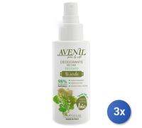 3x Avenil Deodorante Spray 75 Ml. Te' Verde
