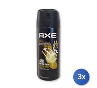 3x Axe Deodorante Spray 150 Ml. Gold Import