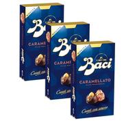 3X Baci Perugina Caramellato alle Mandorle Pralina con Copertura di Cioccolato Fondente al Gusto di Caramello Ripieno con Nocciola e Mandorle Scatola 200g
