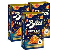 3X Baci Perugina Crystal Edition, Scatola Bijou con Praline di Cioccolato Fondente Extra al Gusto di Arancia con Nocciole, Mandorle e Granella Croccante all'Arancia 150g