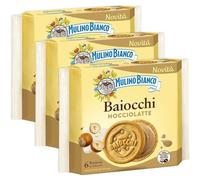 3X Baiocchi Nocciolatte, Golosi Biscotti Farciti con Crema alla Nocciola e Latte per mulino bianco 168g (NEW 2025)