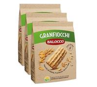3X BaIocco Biscotti Granfiocchi Frollini con Fiocchi di Avena, Frumento, Farro e Mais Fonte di Fibre 700g