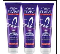 3x Balsamo Anti giallo L'Oréal Elvive Capelli Decolorati, Schiariti, Biondi