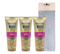 3X Balsamo Intensivo 3 Minute Miracle 220 ml, con Active Nutri-Plex, Disponibile In Diverse Varietà + Fascia Per Capelli (Colori Assortiti) (RICCI PERFETTI (3 Unità+Fascia))