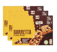 3X Barretta ai Cereali Integrali e al Cioccolato Fondente e Nocciole 160 g - Barrette, Snack