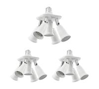 3x base E27 adattatore splitter a 5 vie bianco