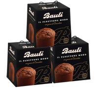 3X BauIi Mini Panettone Moro con Gocce di Cioccolato 90g