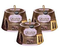 3X Bauli, Creazioni di Pandoro con Crema al Cioccolato di Modica IGP 820 g con Portachiavi - Novita' 2022 [3 Pezzi]