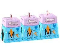 3X Bauli Mini Panettone Mare Fuori con Gocce di Cioccolato Panettoncino Soffice con Sorpresa 90g