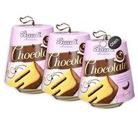 3X Bauli Pandoro Soffice Chocolate con Crema al Cioccolato 750g con Portachiavi CAIYA® [3 Pandori]