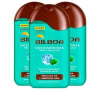 3x Bilboa Docciabronze Docciashampoo Rinfrescante Menta Glaciale con Mentolo e Aloe Vera - 3 Flaconi da 220ml