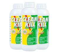 3x Biokill Insetticida Ecologico Clean Kill Extra Micro-Fast Ricarica No Gas A Base Acquosa - 3x Flaconi da 1 Litro Bio Kill