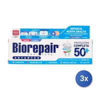 3x Biorepair Dentifricio 75 Ml. Protezione Completa 50+