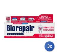 3x Biorepair Dentifricio 75 Ml. Sensitive Doppia Azione