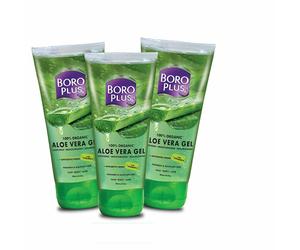 3X BoroPlus Aloe Vera Gel - 100% biologico per pelle e capelli - 150 ml...