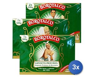 3x Borotalco Saponetta 100 Grammi 2 Pezzi