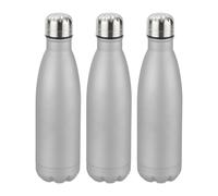 3x Bottiglia termica in acciaio inox borraccia isolante 0,5 l chiusura ermetica