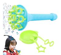 3X Bubble Maker - Manual Bubble Blowing Toy With Round Tray | Giant B́ubble Trumpet Wand For Kids Outdoor Play | Ideal For Boys, Girls, Playground, Backyard, Park And Summer Entertainment