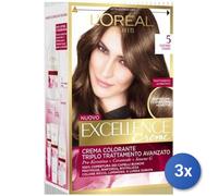 3x Bundle L’Oréal Paris Excellence Crème Castano Chiaro 5