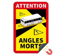 3x Bus Angles Morts pellicola magnetica avviso angolo morto resistente ai rag...