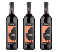 3x Cabernet Sauvignon Friuli doc, cl. 75, Borgo dai Morars, vino rosso, prodotto tipico Italia