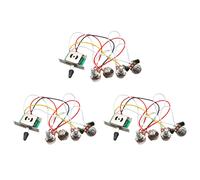3X Cablaggio per Chitarra Precablato 3 Potenziometri da 500K 1 Volume 2 Ma4328