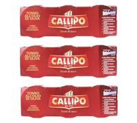 3X Callipo Tonno Yellowfin Selezionato all'Olio di Oliva, 3 Confezioni da 3x70g, Dal 1913