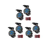 3X Caricabatteria da Auto Triplo USB QC 3.0 PD3.0 12V 24V 60W Caricatore Rapido USB-C Multiplo con Interruttore per Barca, Camion, , Moto