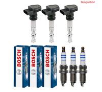 3x Carne & E Doria Bobina Accensione + 3x Bosch Candela per VW Golf VI 5K1 1.4