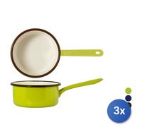 3x Casseruole smaltata con diametro di cm 16