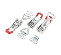 3x Cassetta Attrezzi Astuccio Metallo Chiusura A Leva Catch Molletta 95mm Lungo