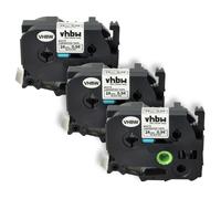 3x Cassetta per Brother P-Touch PT-2500PC PT-2600 PT-2610 PT-2500C nero-bianco