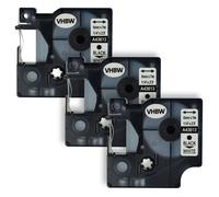 3x Cassetta sostituisce Dymo D1 43613 nero-bianco
