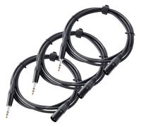 3x Cavi Audio Jack Stereo da 6,3mm Altoparlante XLR Casse Adattatore AUX 2,5m