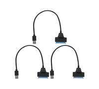 3X Cavo Adattatore Da Disco Rigido Da Usb 3.0 A 2.5 Pollici Sdd to Usb 3.0 Converter-Black