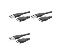 3X Cavo Adattatore USB 3.0 Tipo A A USB 3.0 Micro-B Maschio per Disco Rigido Esterno, HDD, Cavo Super Veloce
