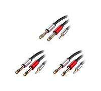 3X Cavo Audio da 3,5 mm A Doppio Adattatore da 6,5 mm Cavo Audio da 3,5 A 6,5 AUX Cavo 3,5 Jack Splitter per Amplificatore per Chitarra Basso