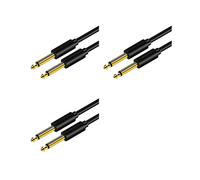 3X Cavo Audio Jack da 6,5 mm PVC 6,35 Jack Maschio A Maschio Cavo Aux per Mixer per Chitarra Amplificatore Basso 6,35 mm, 1,5 Metri