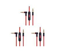 3X Cavo Audio Sostitutivo per Cuffie By Dr Dre con Microfono nel Linea per Studio / Executive / Mixr / Solo / Wireless / Pro
