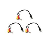 3X Cavo da USB A 3RCA Cavo da USB Femmina A 3 RCA Rgb Video AV Composito Convertitore Adattatore Cavo Connettore Cavo per TV PC DVR