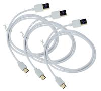 3X Cavo Dati USB Tipo C USB-C Cavo Di Ricarica In Bianco Per Caterpillar Cat S75