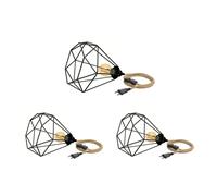 3x cavo di canapa / cavo tessile LEKA interruttore a spina beige 3 m presa