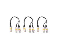 3X Cavo di Prolunga Audio da 30 cm Xlr da 3 Pin Maschio Un 2 Xlr Femmina Splitter Un Y per Microfono da DJ con Registratore Mixer per Microfono