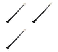 3X Cavo di Prolunga per Resistenza di Riduzione del Rumore Della Ventola del PC A 3 Pin, Connettore CPU A 3 Pin per Ventola Della CPU del Computer