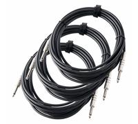 3x Cavo Jack 6,3mm (1/4'') Strumenti Chitarra Basso Audio Mono Amplificatore 6 m