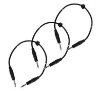 3x Cavo Jack Audio Stereo 6,3mm 1/4 Maschio Maschio 0,5m per Strumenti Musicali