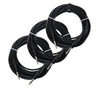 3x Cavo Jack Audio Stereo 6,3mm 1/4'' Maschio Maschio 10m per Strumenti Musicali