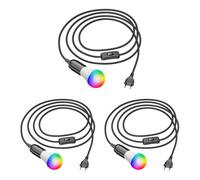 3x cavo tessile LEHA interruttore a spina nero 3 m attacco lampada 1x E27 max. [EEK: F]
